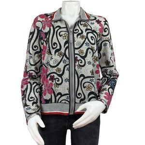 🌸Monte Milano Multi Color Floral Print Zip-Up🌸